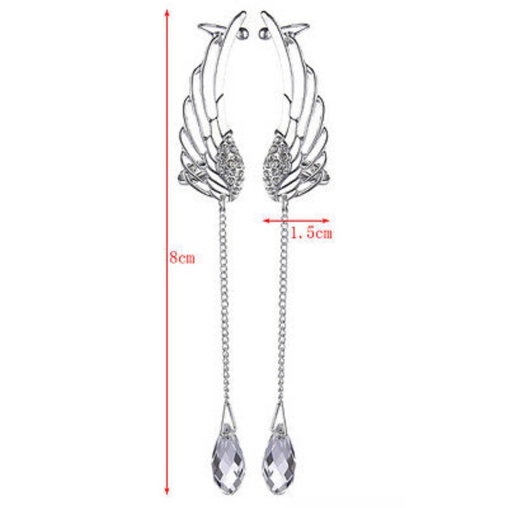 NWOT Angel Wing Crystal Drop 👼 - Picture 5 of 5